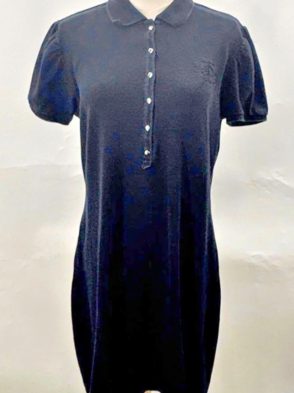 Burberry, large, Check Placket Polo Dress Black